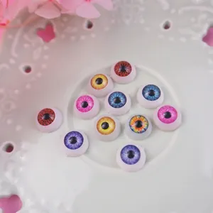 Realistic Doll Eyeballs Resin BJD Accessories DIY Crafting Phone Case Decor Colorful Simulation Eyes Round