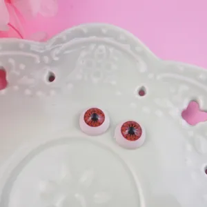 Realistic 12mm red doll eyes for BJD handmade crafts and creative DIY doll accessories