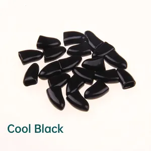 Set of 20 cool black soft silicone nail caps for dogs and cats to prevent scratching