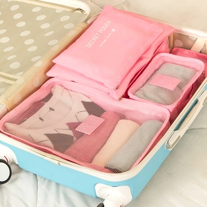 Travel Packing Cubes Organizer Bags Oxford Cloth Mesh Waterproof Luggage Suitcase Clothing Storage Pouch Case