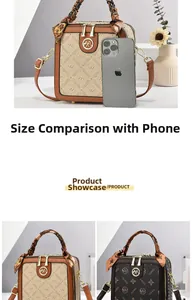 Comparaison détaillée de la taille de deux sacs à main élégants avec un téléphone