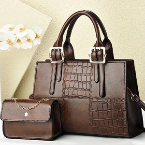 Elegant Crocodile Pattern PU Leather Handbag And Chain Crossbody Bag Gold Hardware Fashion Tote For Women Daily Versatile