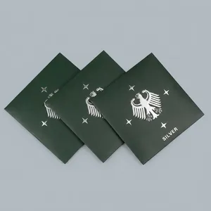 Set di panni quadrati verde scuro per la lucidatura dell'argento con formule antiossidanti