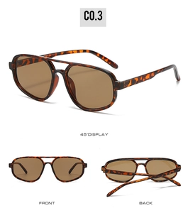 Multi-angle views of vintage tortoiseshell double-bridge sunglasses with brown lenses