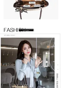 Vue des compartiments de sac et mannequin avec le sac à main marron à monogramme
