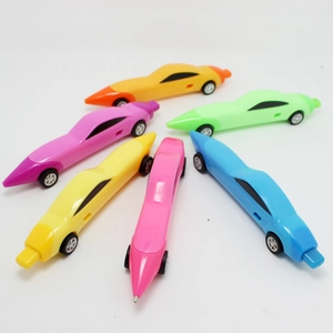 Creative racing car shaped ballpoint pens in six vibrant colors for students