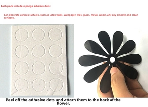 Detail of 3D butterfly wall sticker accessories with round sponge adhesive pads