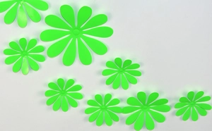 Set of 8 green 3D butterfly wall stickers with glossy finish for creative DIY home decor