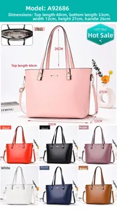 Detailed size guide and color options for this large capacity minimalist tote bag
