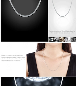 Dettaglio di una collana a catena a serpente da 2 mm placcata argento con finitura lucida