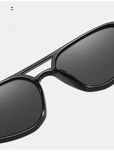 Detail of comfortable nose pads on double bridge sunglasses for long-term wear