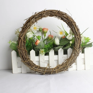Natural brown grapevine wreath base for Christmas DIY crafts and home wall decorations