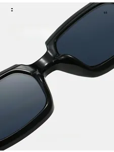 Detail of comfortable thick nose pads on green square frame sunglasses for anti-pressure