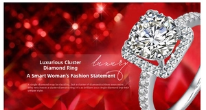 Macro shot of cushion halo diamond ring with brilliant center stone and pavé setting