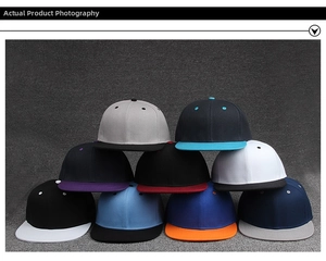Detailed pile of multi-color block snapback hats with six-panel breathable structure