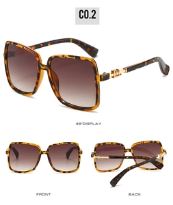 Detailed multi-angle view of oversized tortoiseshell sunglasses with gold metal accents