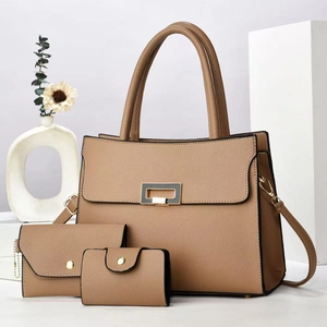 Sac Fourre-tout Élégant Et Pochette Enveloppe Et Porte-cartes En Cuir PU Grain Lychee Polyvalent Business Casual Femmes