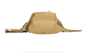 Tactical nylon waist bag bottom view showing durable construction and reinforced stitching