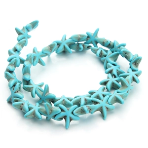 Hemelsblauwe zeester kralen van synthetisch turkoois voor DIY sieraden maken en armbanden