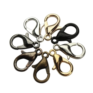 Zinc alloy lobster clasps in gold, silver, and bronze finishes for jewelry making