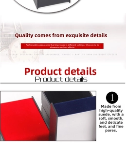 Detailed view of soft red and blue velvet lining inside the premium jewelry watch box