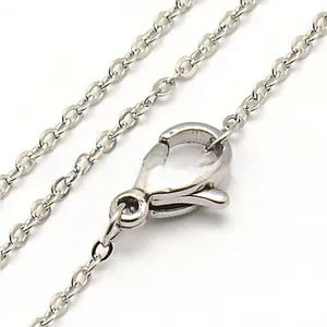 Macro view of silver alloy lobster clasp and extension chain links for DIY jewelry making