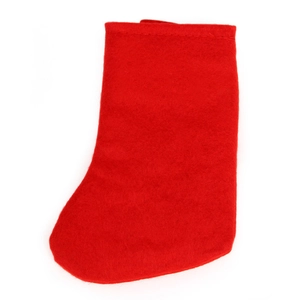 Classic red felt Christmas stocking tableware holder for festive holiday table decoration