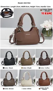 Detailed view of tote bag size 25x8x15cm and available multi-color options