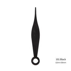 Luminous black willow-shaped wall clock hands, set 101, length 63mm and 98mm
