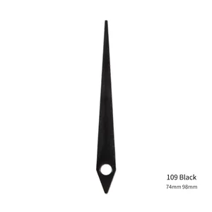 Agujas de reloj minimalistas de aluminio negro, modelo 109, tamaños 74mm y 98mm en blanco