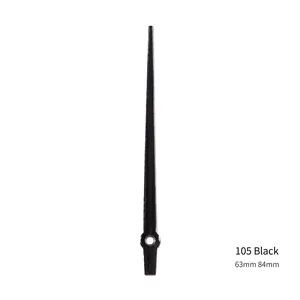 Agujas de reloj de pared de metal negro modelo 105 en longitudes 63mm y 84mm