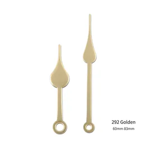 Manecillas de reloj de cuarzo en metal dorado para bricolaje, de 60mm y 83mm