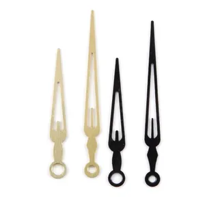 Set of gold and black hollow metal hands for DIY quartz wall clock repair kits