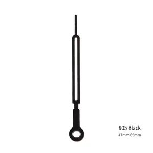 Modern minimalist black aluminum gear clock hands set for wall clocks, size 47mm 65mm