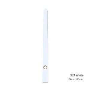 Set lancette per orologio in alluminio bianco modello 924 lunghezze 104mm e 130mm