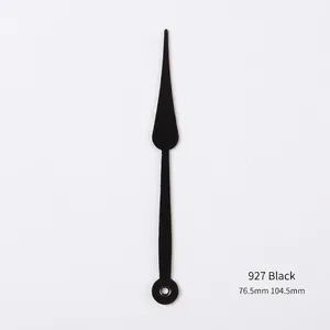 Matte black metal quartz wall clock needles 927 set 76.5mm and 104.5mm replacement parts