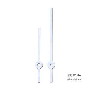 Weiße Metall Quartz Uhrzeiger Modell 930 für Wanduhren DIY Set 62mm und 96mm