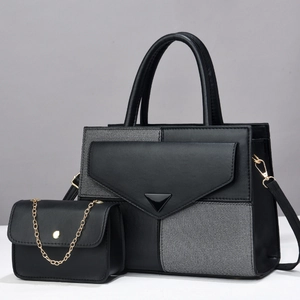 Women Matching Bags PU Leather Textured Stitching Tote And Mini Chain Bag Fashion Versatile Streetwear Trendy Gold Hardware