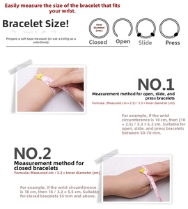 Guide for measuring wrist circumference for bangles and rings with soft tape measure tool