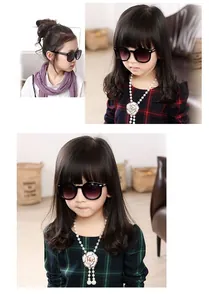 Kids round retro sunglasses with purple gradient lenses and chic metal stud accents