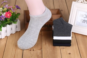 Fantasmini classici in cotone per uomo e donna in colori tinta unita nero grigio e bianco
