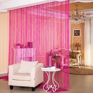 Rose pink glitter string curtain divider for living room and bedroom hanging decoration