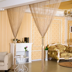 Sparkle String Curtain Fringe Door Window Room Divider Screen Polyester Silver Glitter Tassel Panel Decorative Home Decor