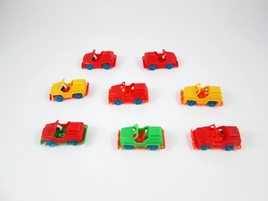 Set of 8 colorful plastic mini toy off-road jeeps for kids gifts and party favors