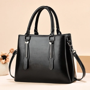 Vintage Women Bucket Bag Large Capacity PU Leather Top Handle Handbag Contrast Shoulder Crossbody Bag For Commute Daily Work