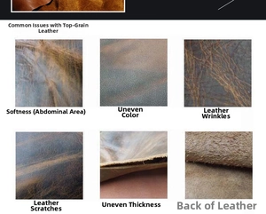 Macro detail of top layer cowhide leather texture showing natural fibers and genuine grains