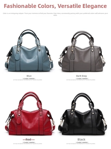 Detail view of lychee pattern Boston bags in blue, dark grey, red and black colors
