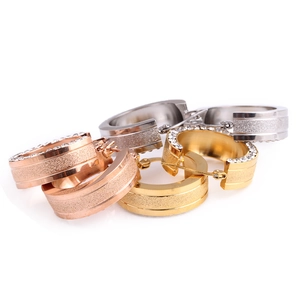 8mm stainless steel earrings set in rose gold, silver, and gold with frosted finish