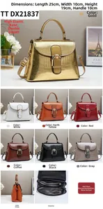 Detailed view of crocodile embossed handbag with internal double zip structure