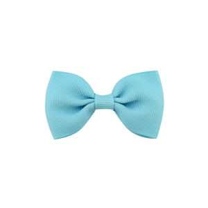 Light blue grosgrain ribbon bow hair clip for children with classic cute design